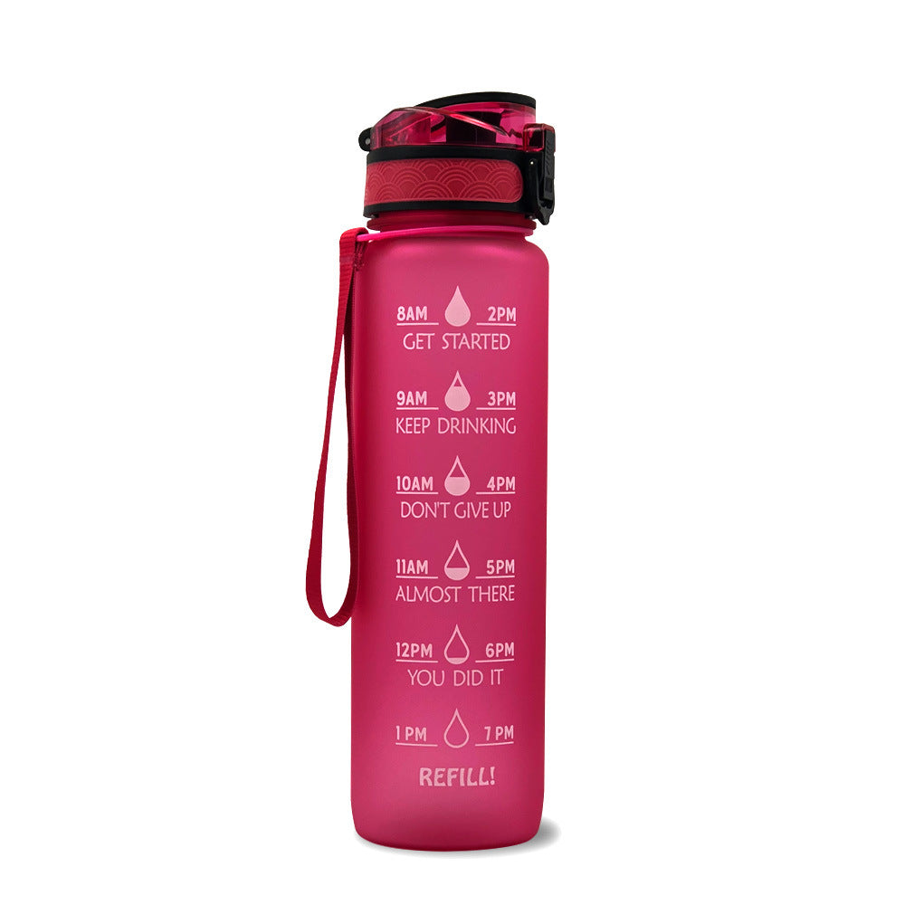 Luxiwav 1L Time-Marked Fitness Water Bottle