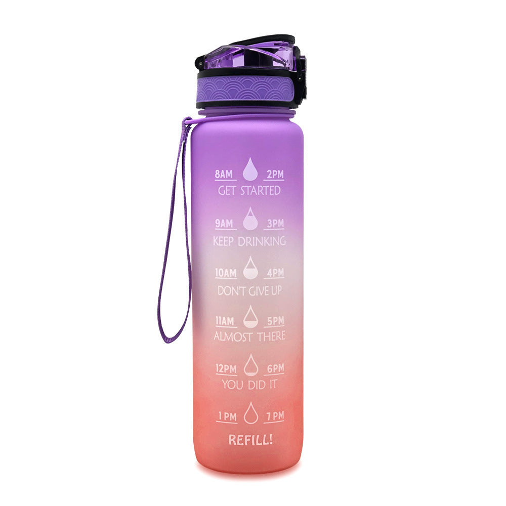 Luxiwav 1L Time-Marked Fitness Water Bottle