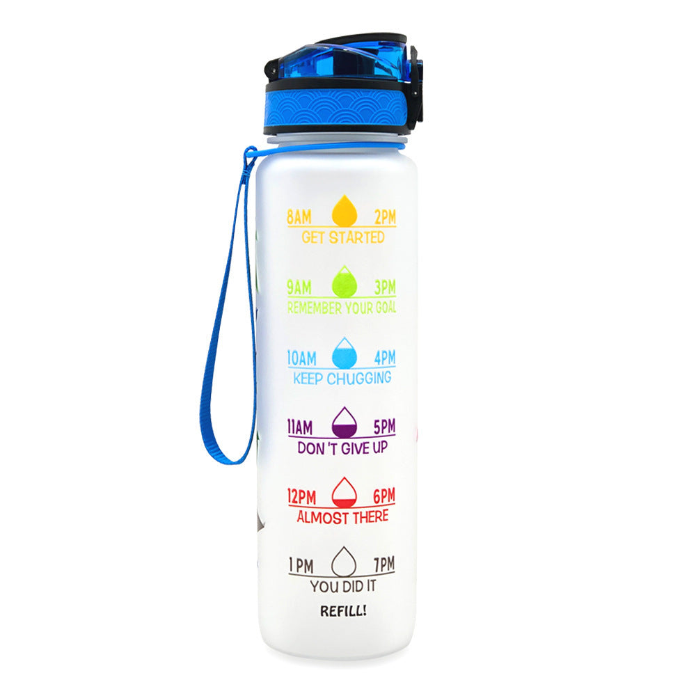 Luxiwav 1L Time-Marked Fitness Water Bottle