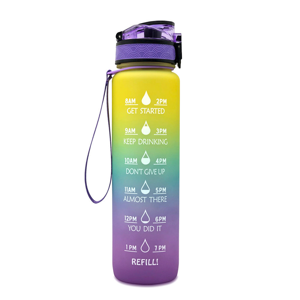 Luxiwav 1L Time-Marked Fitness Water Bottle
