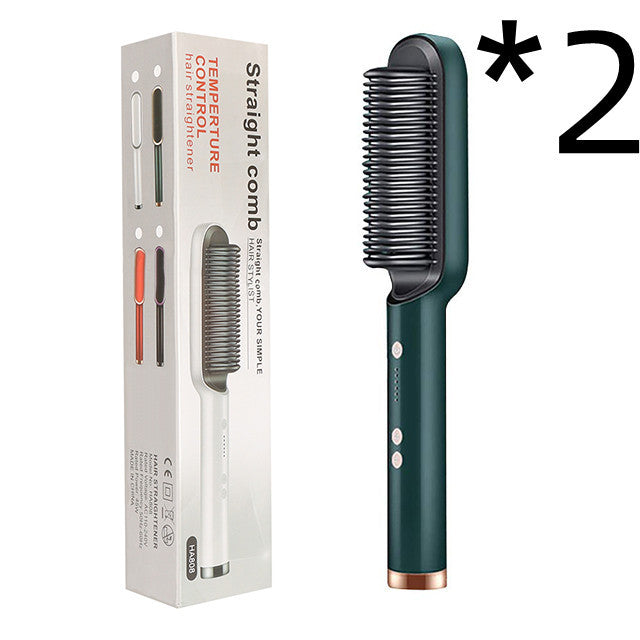 Luxiwav Electric Hot Comb 2-in-1 Straightener & Curler