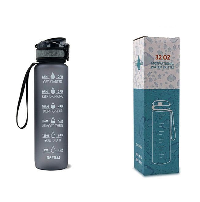 Luxiwav 1L Time-Marked Fitness Water Bottle