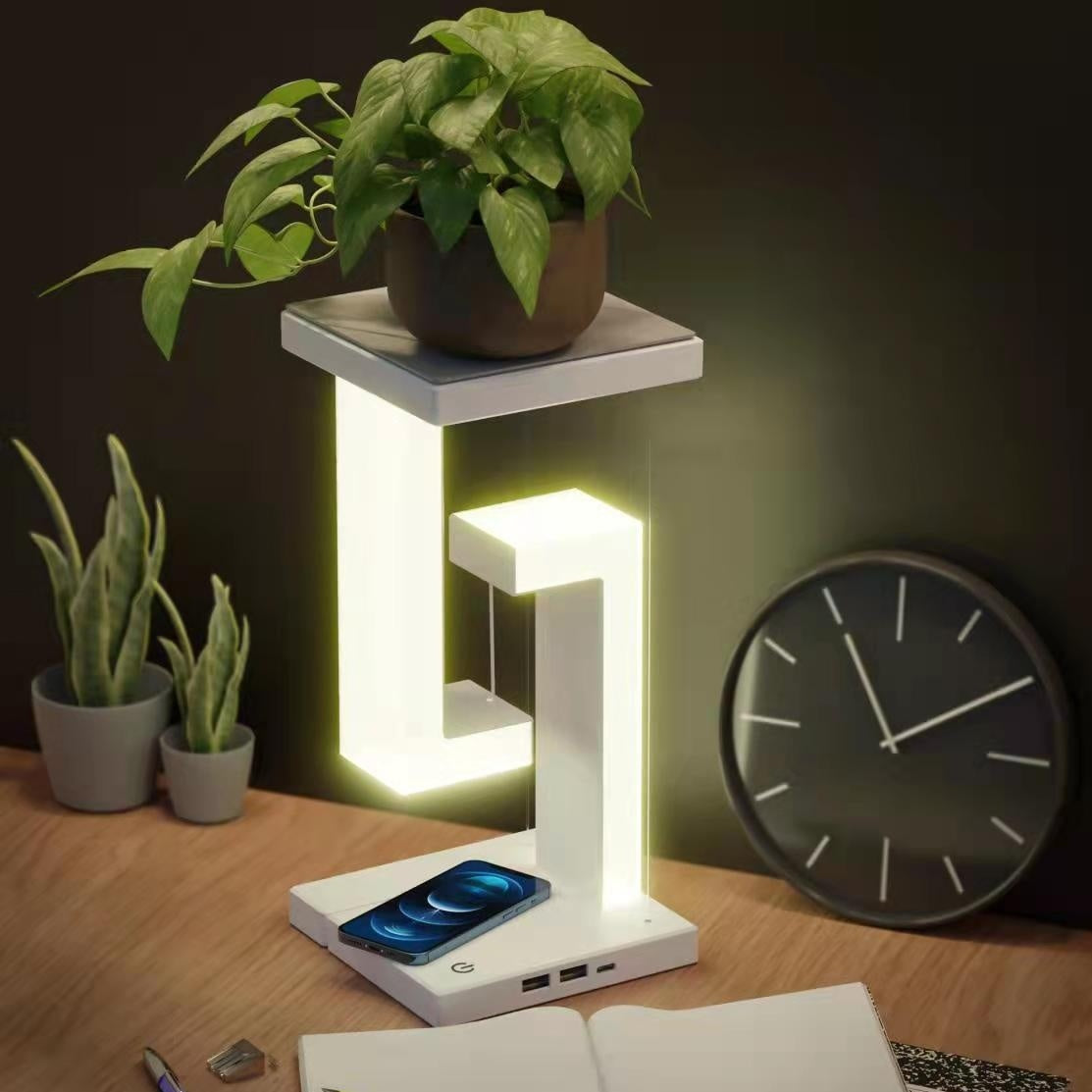 Luxiwav Wireless Charging Balance Lamp – Floating LED for Bedroom