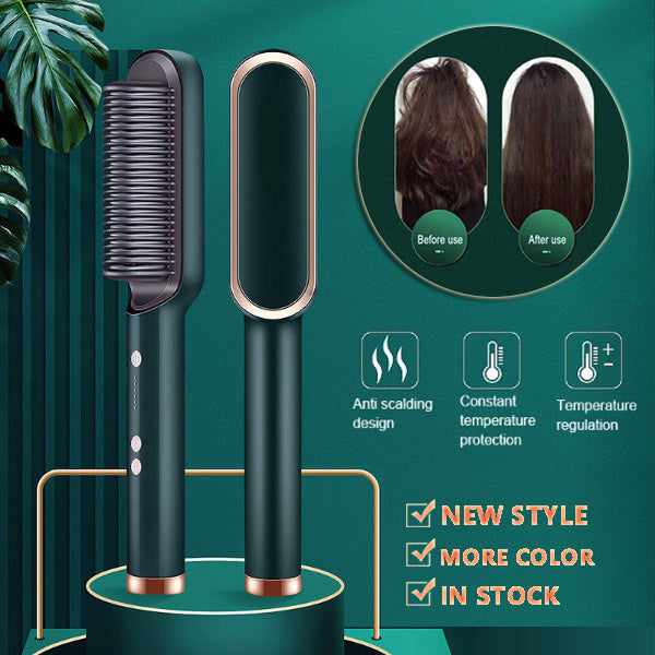 Luxiwav Electric Hot Comb 2-in-1 Straightener & Curler