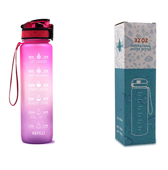 Luxiwav 1L Time-Marked Fitness Water Bottle