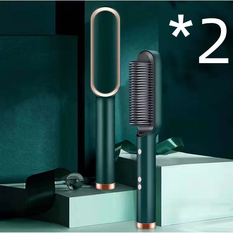 Luxiwav Electric Hot Comb 2-in-1 Straightener & Curler