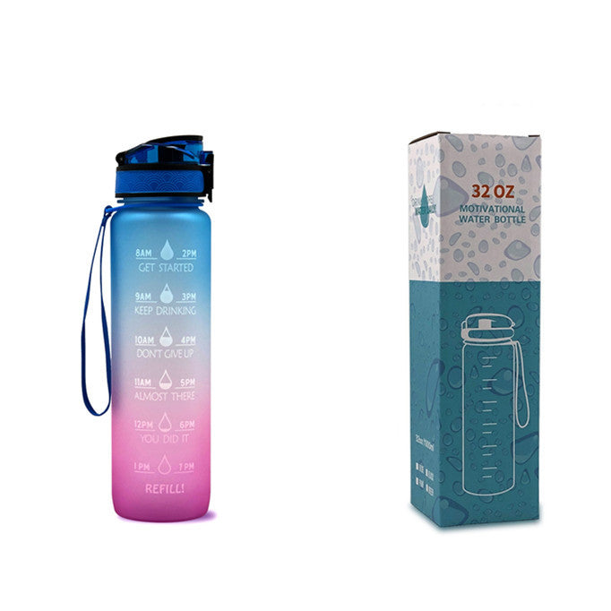 Luxiwav 1L Time-Marked Fitness Water Bottle