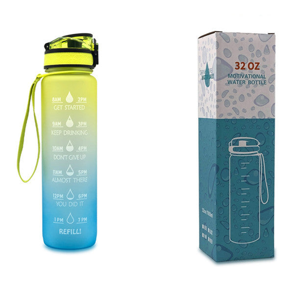Luxiwav 1L Time-Marked Fitness Water Bottle