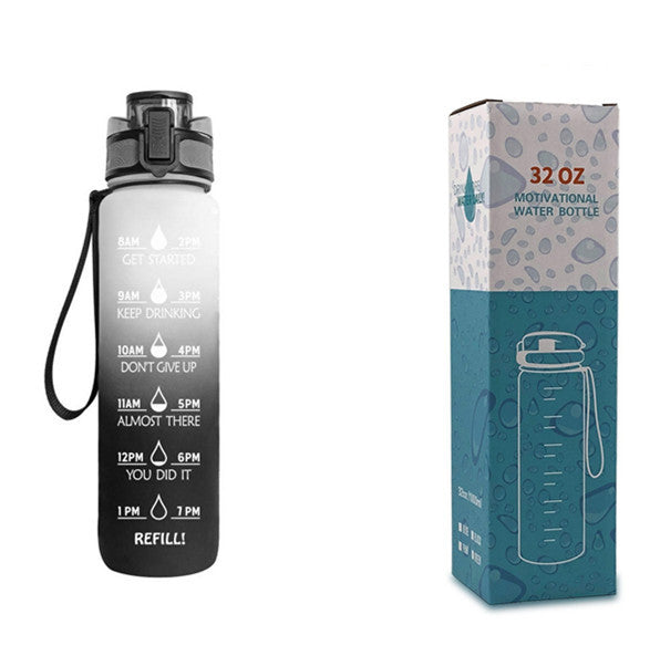Luxiwav 1L Time-Marked Fitness Water Bottle