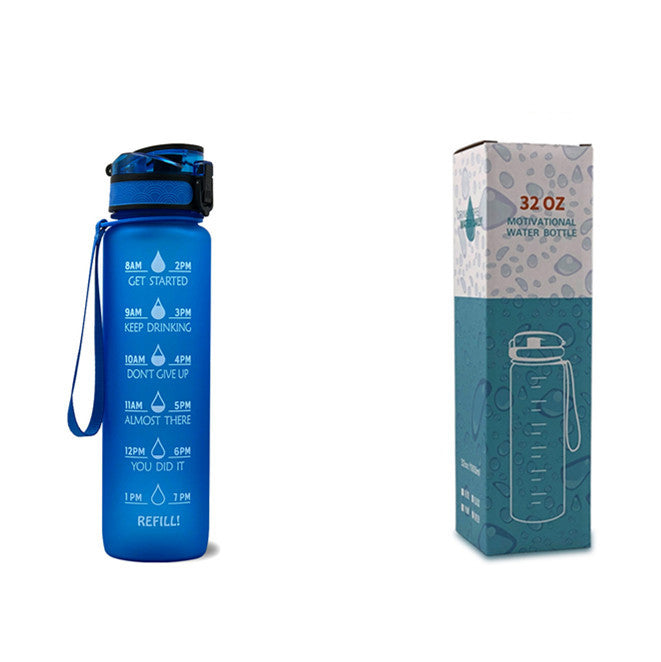 Luxiwav 1L Time-Marked Fitness Water Bottle