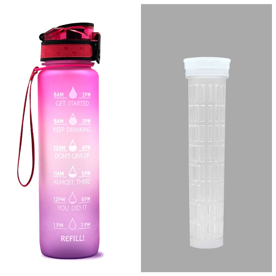 Luxiwav 1L Time-Marked Fitness Water Bottle