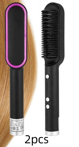 Luxiwav Electric Hot Comb 2-in-1 Straightener & Curler