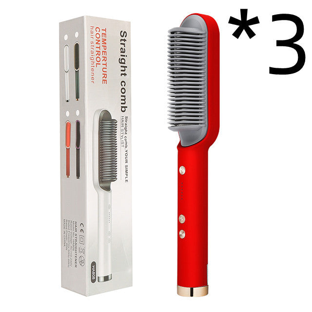 Luxiwav Electric Hot Comb 2-in-1 Straightener & Curler