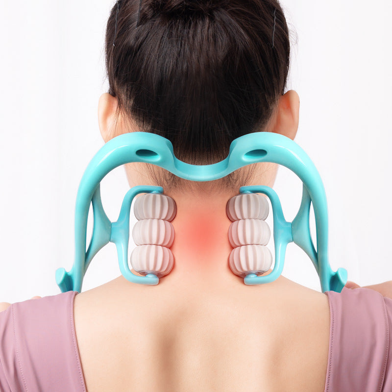 Luxiwav Neck & Shoulder Roller – 6-Wheel Manual Massager