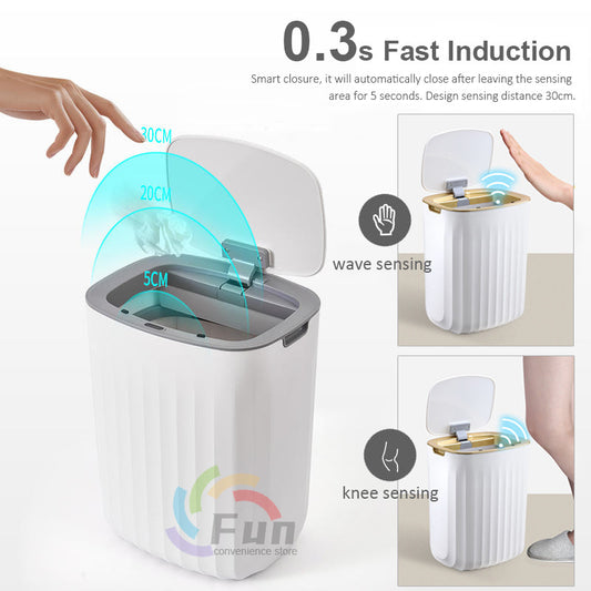 Luxiwav Touchless Smart Trash Can – For Home & Vehicle Use