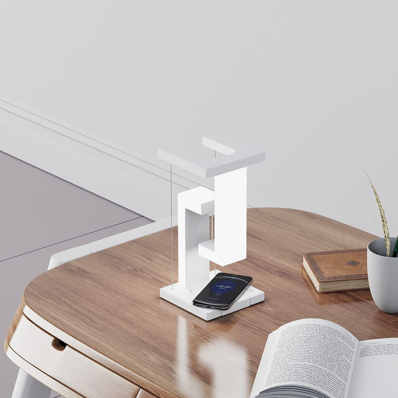 Luxiwav Wireless Charging Balance Lamp – Floating LED for Bedroom