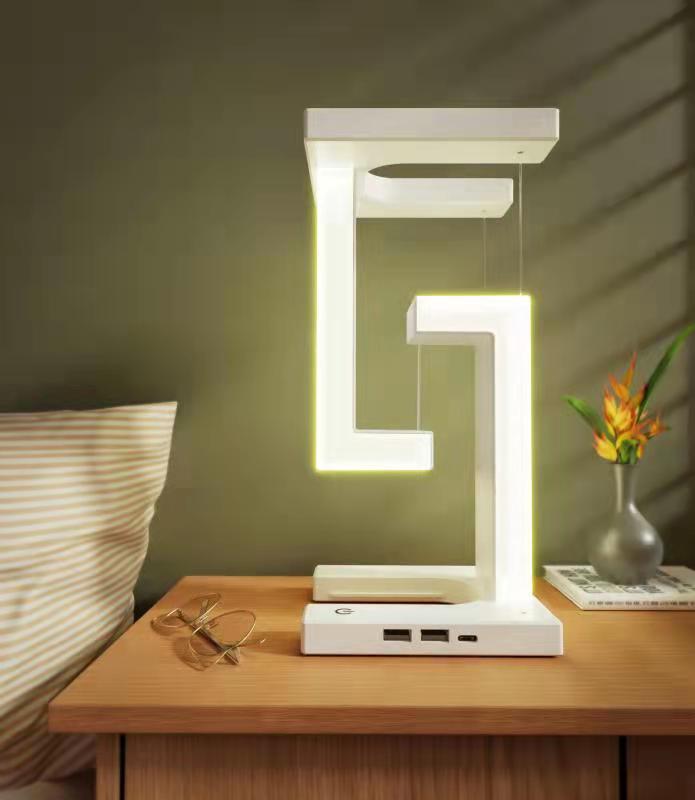 Luxiwav Wireless Charging Balance Lamp – Floating LED for Bedroom